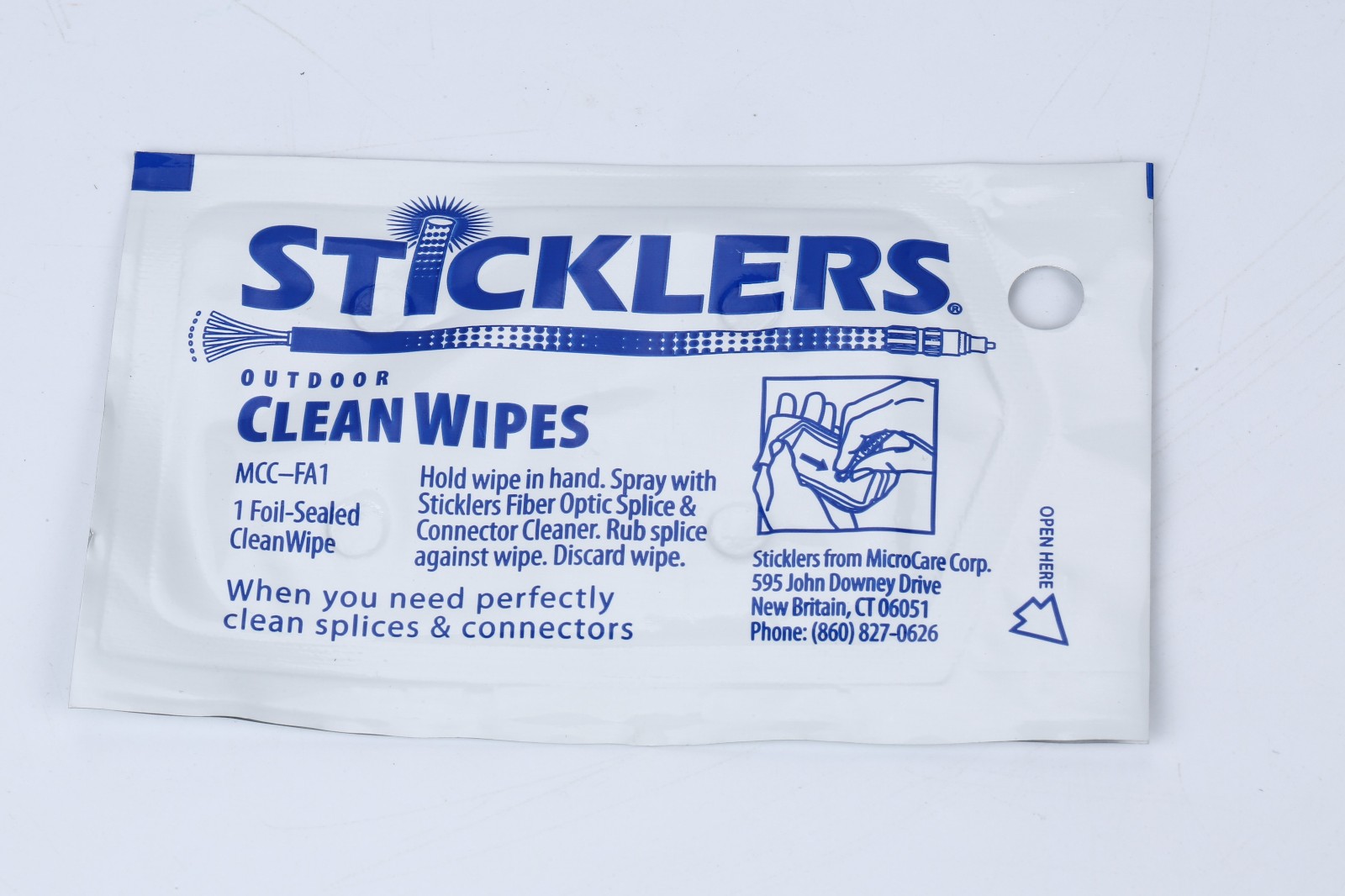 fiber optic cleaner - Sticklers MCC-FA1 Clean Wipes 