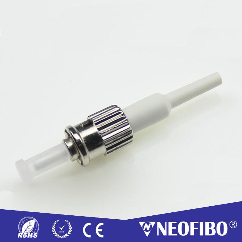  ST UPC MM Connector - White Simplex 0.9mm Fiber Connector