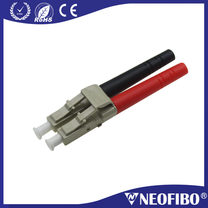 LC UPC Connector-beige ceramic ferrule multi mode dulplex 3.0mm fiber optic connector