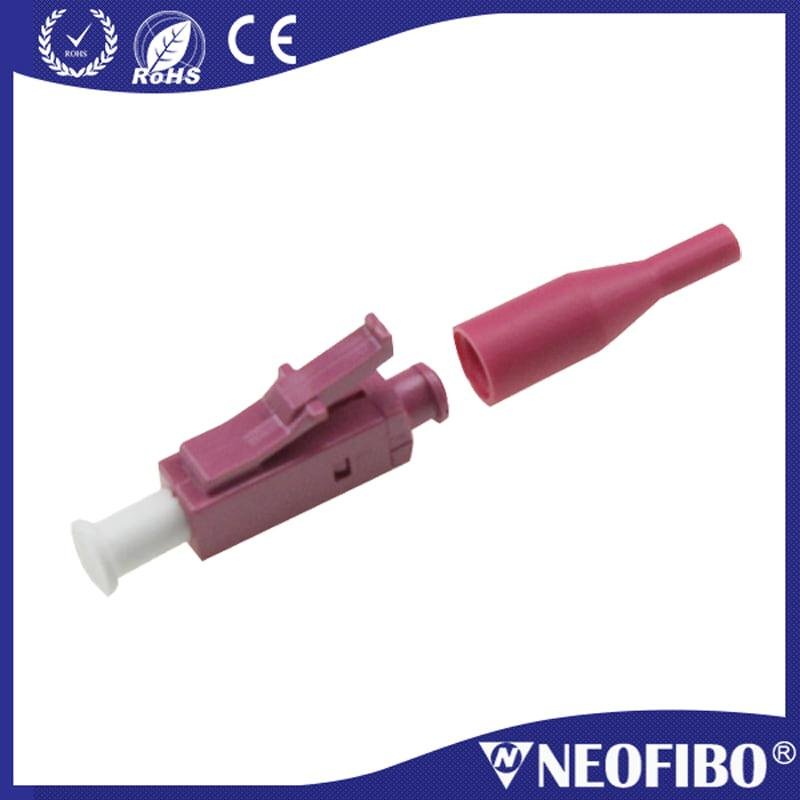 lc upc connector -Magenta multi mode simplex optic connector