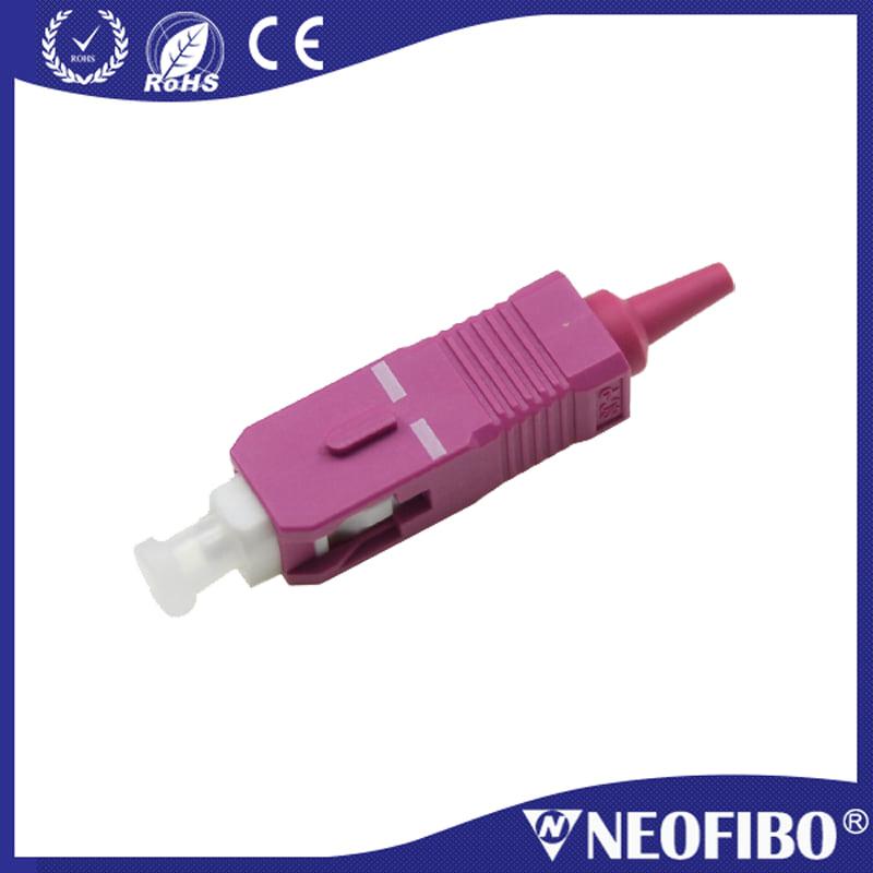 sc upc connector - SC UPC Magenta ceramic ferrule multi mode simplex fiber optic OM4 connector