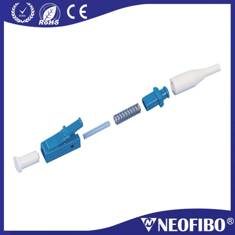 lc upc connector-Blue ceramic ferrule single mode simplex fiber optic connector